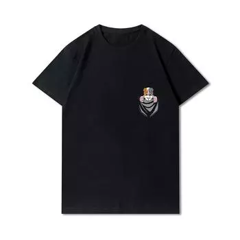 Летние футболки большого размера с рисунком животных размера 100 для мужчин, повседневные топы с короткими рукавами и принтом, футболки из 100% хлопка с круглым вырезом XXXL