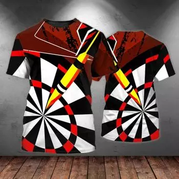 Летние футболки Футболка с принтом Darts 3D Футболка с круглым вырезом для детей Модная повседневная футболка Kawaii для мальчиков и девочек Детские футболки Harajuku Топы Одежда 160