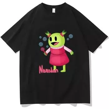 Летние футболки из 100% хлопка мужские/женские повседневные футболки Nanalan футболки с графическим принтом модные футболки с короткими рукавами футболки с круглым вырезом 2XL