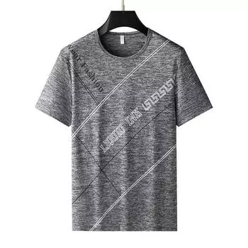 Летние футболки, мужская одежда, полиэстер, футболки больших размеров, дышащие футболки в полоску с короткими рукавами, M-9XL XXL красный