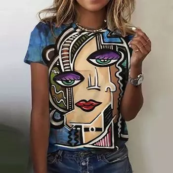 Летние футболки с красивым цветочным 3D принтом, женская уличная одежда, повседневная модная футболка с короткими рукавами, детские футболки с круглым вырезом, топы, одежда S