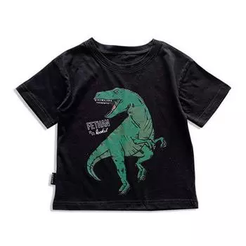 Летние футболки с принтом динозавров для мальчиков, одежда с короткими рукавами 150 белый
