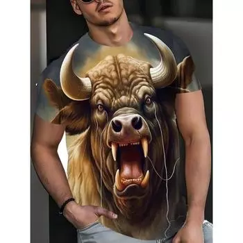 Летние футболки с принтом «Котята» 3D, с круглым вырезом, в уличном стиле, повседневные, эластичные, мягкие, мужские футболки больших размеров для мужчин в Европе US S