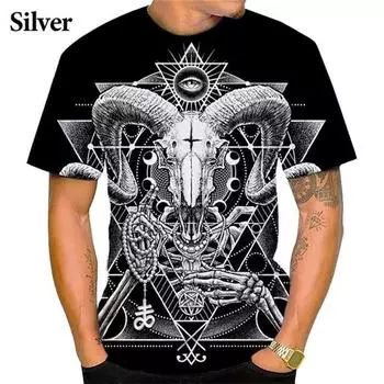 Летние футболки сатаной дьявола, мужские футболки с 3D принтом, толстовка в стиле Харадзюку, женские футболки, футболка большого размера, мужская одежда Y2k