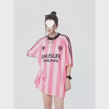 Летние футболки унисекс в стиле ретро High Street Ice Silk Medium