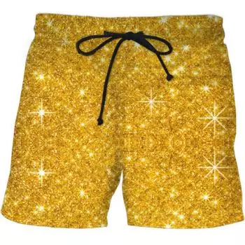 Летние градиентные снежинки ледяные кристаллы принт 3D шорты для мужчин повседневные пляжные брюки шорты мужские S