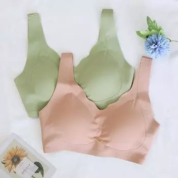 Летние грудные импланты, бюстгальтеры, операция на груди, бюстгальтеры, подтяжки с жилетом, ложная мастэктомия, бесшовное нижнее белье без оправы M (recommended 90-50kg) синий