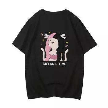 Летние хлопковые мужские футболки THE TRILOGY TOUR 2024, футболка Portals Melanie Martinez Singer, уличная одежда с графическим принтом, футболки с героями мультфильмов в стиле хип-хоп S чёрный