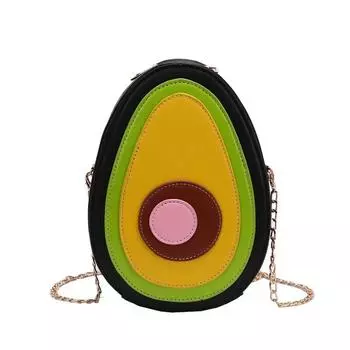 Летние кошельки и сумки с фруктовым орехом для женщин, милая сумка на плечо с цепочкой для девочек, круглая кожаная маленькая сумка через плечо, новинка, кошелек