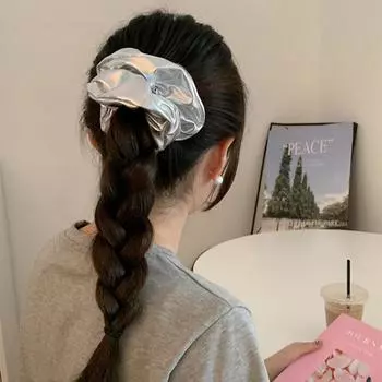 Летние кожаные резинки для волос в виде толстой кишки Y2k Punk Personality Scrunchies Головные уборы Высокий хвостик для волос Аксессуары для волос