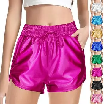 Летние кожаные штаны для мальчиков и девочек, шорты три четверти, боксеры, модные шорты 110 чёрный