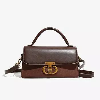 Летние кожаные сумки через плечо, кошелек и сумочка для женщин, модные сумки через плечо, сумка через подмышку, маленькая квадратная сумка шоколадный