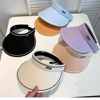 Летние козырьки для езды на велосипеде, защита от УФ-лучей, женская шляпа от солнца с большими полями, пустая шляпа от солнца, закрывающая полное лицо, шляпа от солнца чёрный