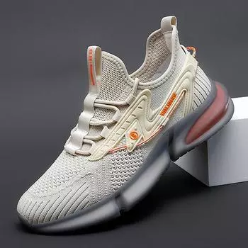 Летние кроссовки для бега, мужские кроссовки, повседневная спортивная обувь, легкие мужские кроссовки для ходьбы, дышащая мужская обувь, мужские кроссовки 38 бежевый