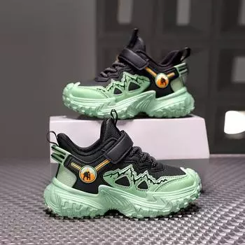 Летние кроссовки для девочек, обувь для мальчиков, легкие школьные слипоны, белые кроссовки для мальчиков, детская обувь унисекс EU:29 чёрный