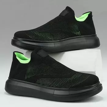 Летние кроссовки для мужчин и женщин, дышащие, теннисные, унисекс, прогулочные туфли, повседневные мокасины для пары, очень легкие, удобные 36 чёрный