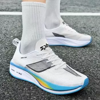 Летние кроссовки из дышащей сетки, мужские кроссовки для бега с амортизацией, повседневная обувь для путешествий, профессиональные сверхлегкие кроссовки 39