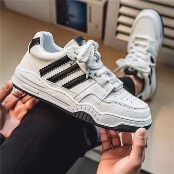 Летние кроссовки из кожи, повседневные, модные, для бега на открытом воздухе, для походов, для тенниса, на платформе, дизайнерские, роскошные, новые, для скейтборда, мужские туфли 39 черный белый