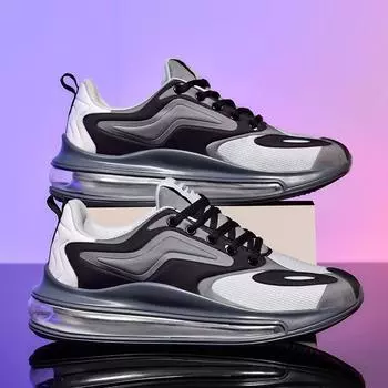 Летние кроссовки на воздушной подушке большого размера для мужчин и женщин, удобная спортивная обувь, дышащие кроссовки, повышающие моду 39 чёрный