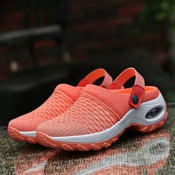 Летние кроссовки женские дышащие носки обувь прогулочная обувь женская мода легкий мягкий подошва 35 чёрный