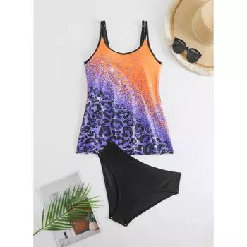 Летние купальники для женщин больших размеров купальник с тонкими цветами сексуальное пляжное платье для полных женщин с открытой спиной без рукавов купальник 1XL оранжевый