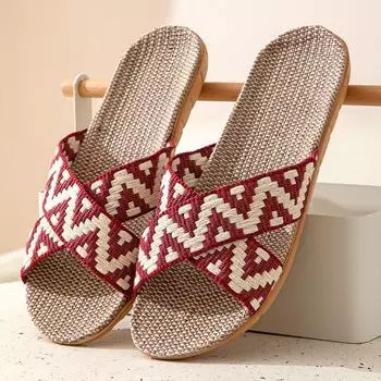 Летние льняные тапочки для женщин 36-45, сандалии на плоской подошве, легкие домашние тапочки из Евы 44-45 серый