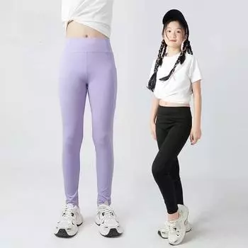 Летние леггинсы для девочек-подростков, тонкие повседневные универсальные спортивные штаны для йоги, детские колготки, быстросохнущие штаны с защитой от комаров в форме акулы 140cm серый