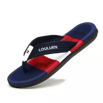 Летние легкие мужские шлепанцы мужские пляжные тапочки домашние шлепанцы шлепанцы для дома infradito Uomo Japonki H289 39 чёрный