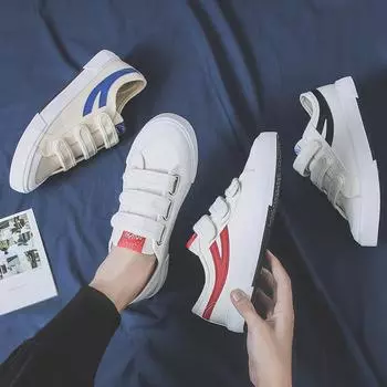 Летние ленивые парусиновые туфли мужские повседневные туфли на липучке с пряжкой корейская версия модных маленьких белых туфель мужские туфли с одной педалью 39 бежевый