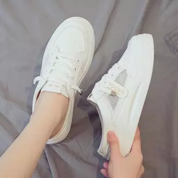 Летние маленькие белые туфли с полуприцепом, женская обувь, модные тапочки Lazy Inns, модные тапочки Baotou 35 белый