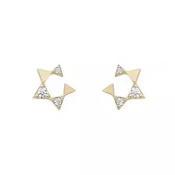 Летние милые и классные серьги в виде пятиконечной звезды для женщин с нишевым дизайном, модные простые студенческие серьги