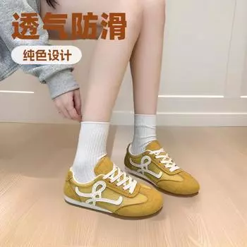 Летние милые ретро-туфли со шнуровкой и изогнутой головкой 2025 года, новые легкие простые повседневные универсальные трендовые женские туфли Forrest Gump 35