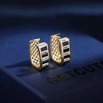 Летние модные геометрические серьги для женщин, французские темпераментные милые массивные ювелирные изделия, дизайнерские серьги