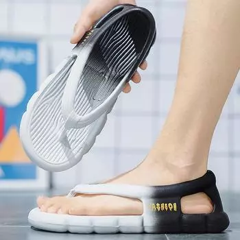 Летние модные износостойкие уличные сандалии, пляжная обувь, повседневные домашние шлепанцы 34 белый/серый