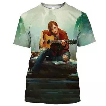 Летние модные креативные футболки с рисунком для рисования для унисекс на открытом воздухе, повседневные футболки с индивидуальным принтом в стиле Харадзюку с круглым вырезом и короткими рукавами S