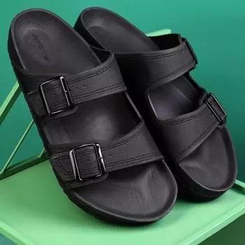 Летние модные легкие уличные тапочки, пляжная обувь, повседневные сандалии, домашние тапочки и шлепанцы 39 чёрный