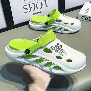 Летние модные мужские и женские тапочки на платформе, уличные сабо, пляжные сандалии, мужские мягкие домашние домашние шлепанцы из ЭВА, шлепанцы для влюбленных 40-41(fit 39-40) кофейный