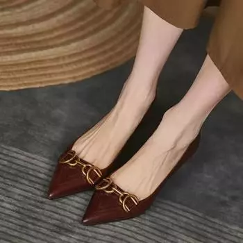 Летние модные новые однотонные удобные повседневные металлические туфли на шпильке с открытым носком, пикантные женские туфли на высоком каблуке с острым носком 35