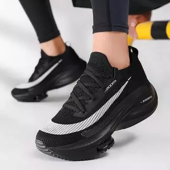 Летние модные новые сверхлегкие кроссовки с воздушной подушкой для спорта, удобные, дышащие и повседневные модные кроссовки 36 чёрный