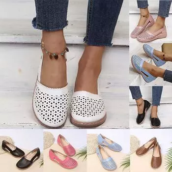 Летние модные полые туфли из искусственной кожи, женская обувь, женская офисная обувь 35 розовый