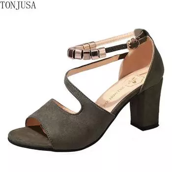 Летние модные сандалии с открытым носком, женские сандалии на высоком каблуке с надписью и бисером, уличные сандалии, сексуальные сандалии с открытым носком 35 чёрный