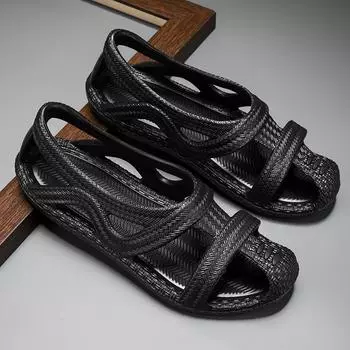 Летние модные тенденции, однотонные уличные сандалии, пляжная обувь, повседневная обувь, обувь с дырочками, ленивая обувь 38/39 белый