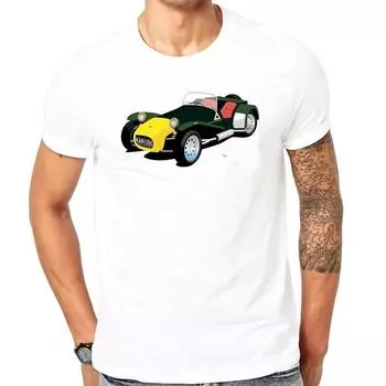 Летние модные топы с классическим дизайном автомобиля Super 7 Caterham Diagram 16Valve Blk Повседневная футболка унисекс с короткими рукавами S