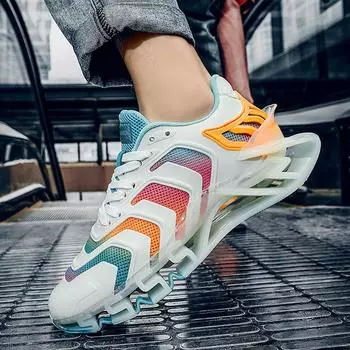 Летние модные туфли, цвет лезвия, соответствующий цвету, большой размер 45, крутые, гусеничные, повседневные, спортивные, дышащие, сетчатые, мужские туфли 39