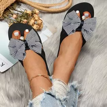 Летние модные женские праздничные пляжные шлепанцы на танкетке с резиновой подошвой 38 чёрный