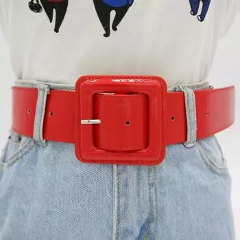 Летние модные женские ремни, новый дизайнерский лакированный кожаный пояс с уплотнением на талии, широкая красная игольная пряжка, женский повседневный ремень для платья 103cm белый