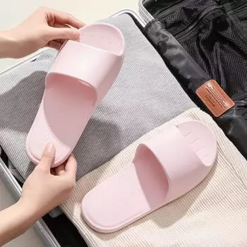 Летние модные женские тапочки 2025 года, новые пляжные тапочки на берегу моря 36-38 темно-розовый