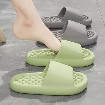 Летние модные женские тапочки для ванной 36 зелёный