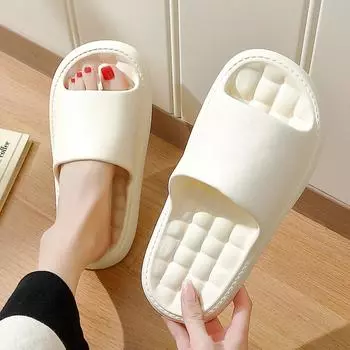 Летние модные женские тапочки из ЭВА с толстой подошвой и противоскользящим покрытием 36 розовый