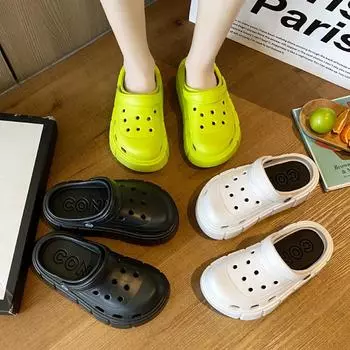 Летние модные женские тапочки на толстой подошве с противоскользящим покрытием, увеличивающие рост 36 белый